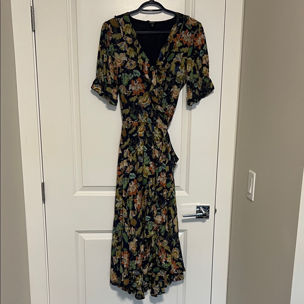 Buffalo David Bitton Black Floral Midi Dress